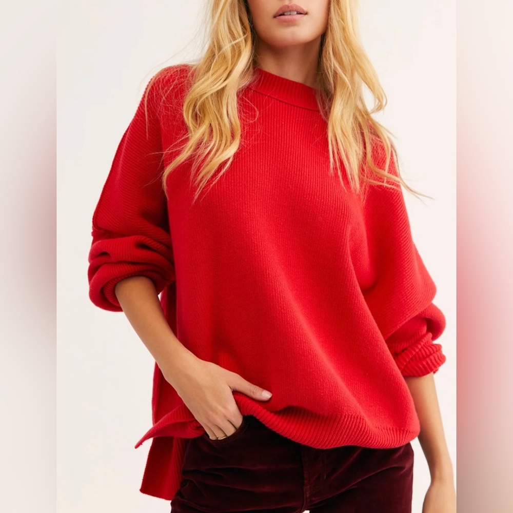 Free People Easy Street Tunic - Cherry Red